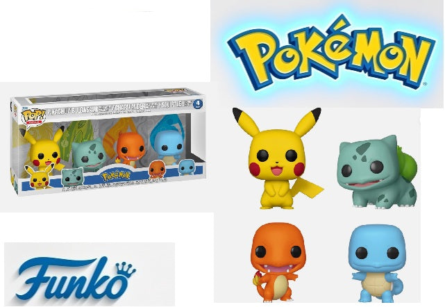 Funko Pop! Pokémon – Set 4 Figure (Pikachu, Bulbasaur, Charmander, Squirtle)
